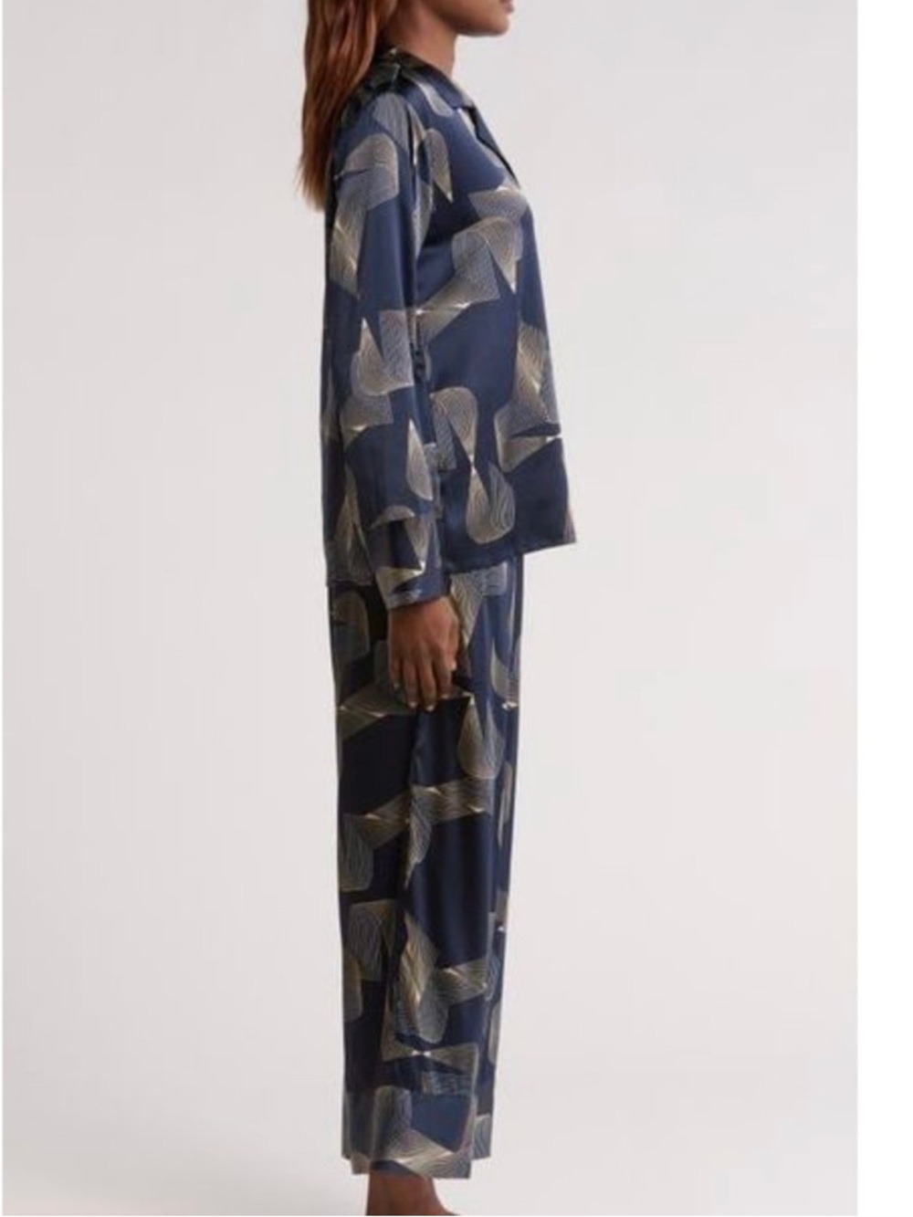 Nordstrom Tailored Stretch Silk Pajamas - Picture 3 of 9